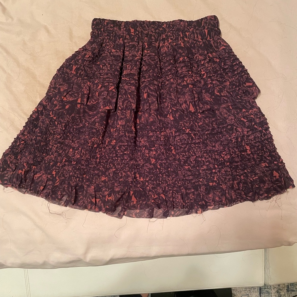 Tiered Red and Black Skirt